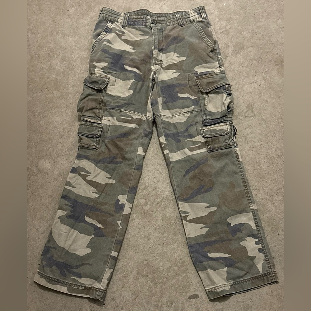 REDHEAD Y2K CARGO ARMY CAMO CASUAL BAGGY PANTS MENS SIZE 32 X 30